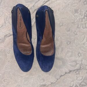 Corso Como blue velvet heels
